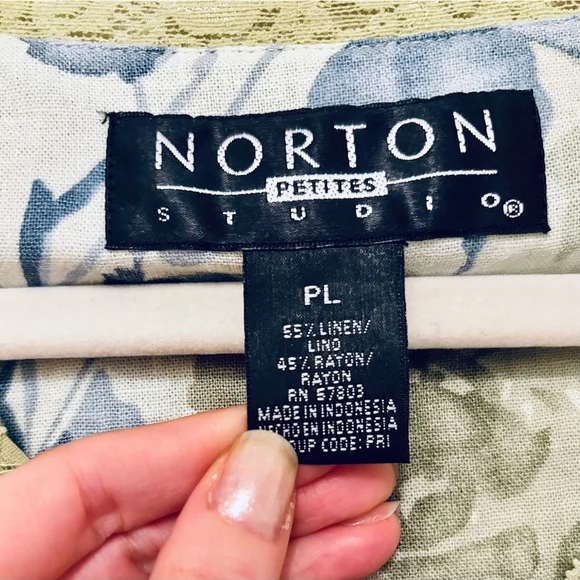 Norton Vintage Green Floral Sleeveless Petites Dress - Picture 6 of 7